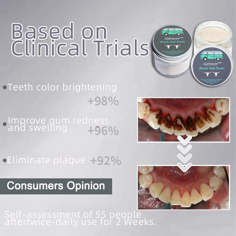 Natravor™Miracle Tooth Powder🦷Obtain American Dental Association (ADA) Certification (Treats periodontitis and mouth ulcers, prevents tooth loss, and repairs gum recession)