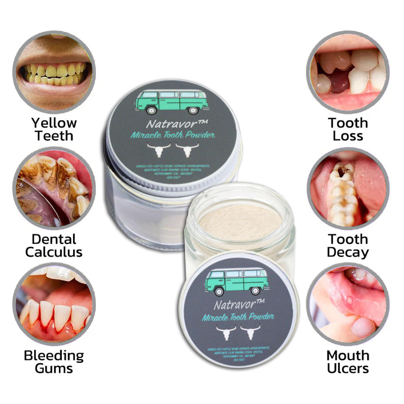 Natravor™Miracle Tooth Powder🦷Obtain American Dental Association (ADA) Certification (Treats periodontitis and mouth ulcers, prevents tooth loss, and repairs gum recession)