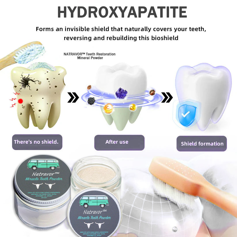 Natravor™Miracle Tooth Powder🦷Obtain American Dental Association (ADA) Certification (Treats periodontitis and mouth ulcers, prevents tooth loss, and repairs gum recession)