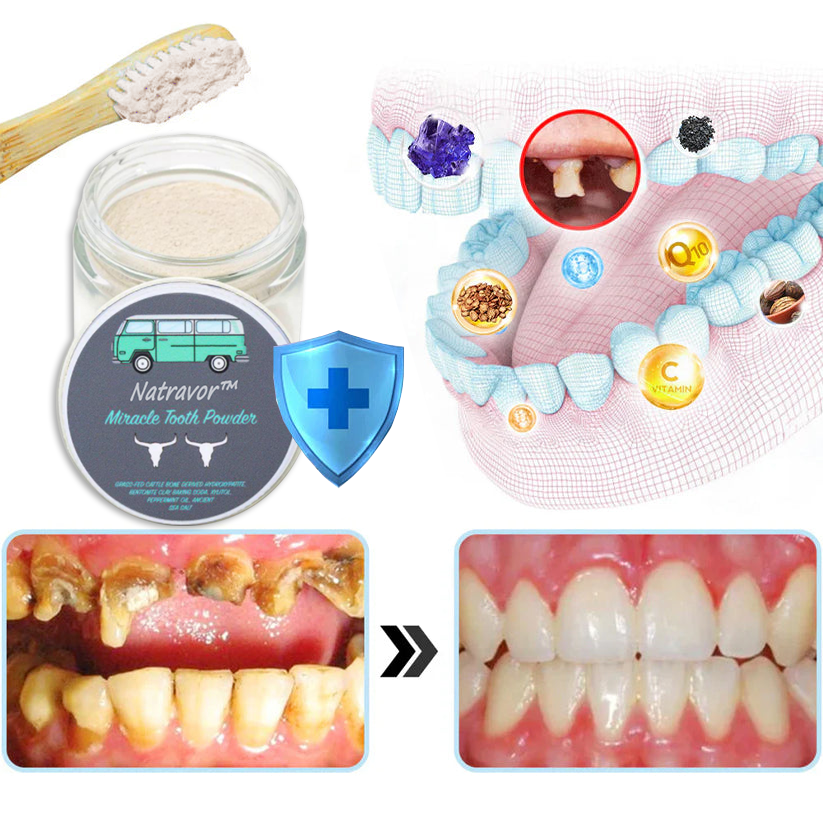 Natravor™Miracle Tooth Powder🦷Obtain American Dental Association (ADA) Certification (Treats periodontitis and mouth ulcers, prevents tooth loss, and repairs gum recession)