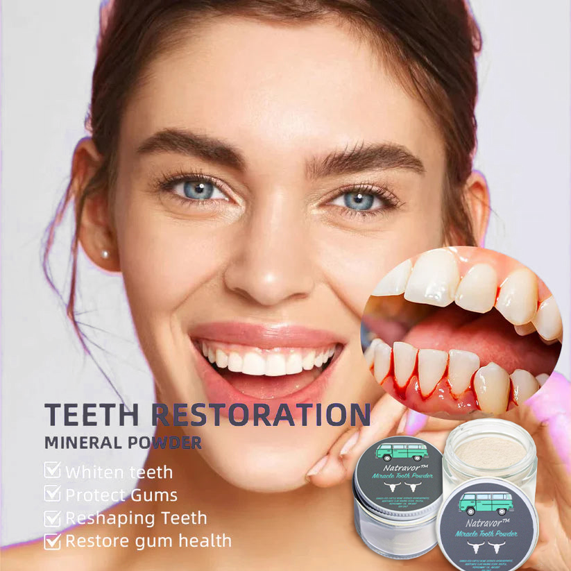 Natravor™Miracle Tooth Powder🦷Obtain American Dental Association (ADA) Certification (Treats periodontitis and mouth ulcers, prevents tooth loss, and repairs gum recession)