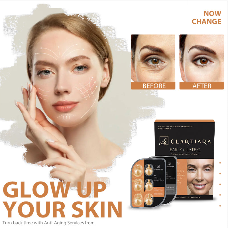 🔥 Clartiara 💰 Morning C & Evening A Placenta Capsules 💊 | Brighten & Revitalize!