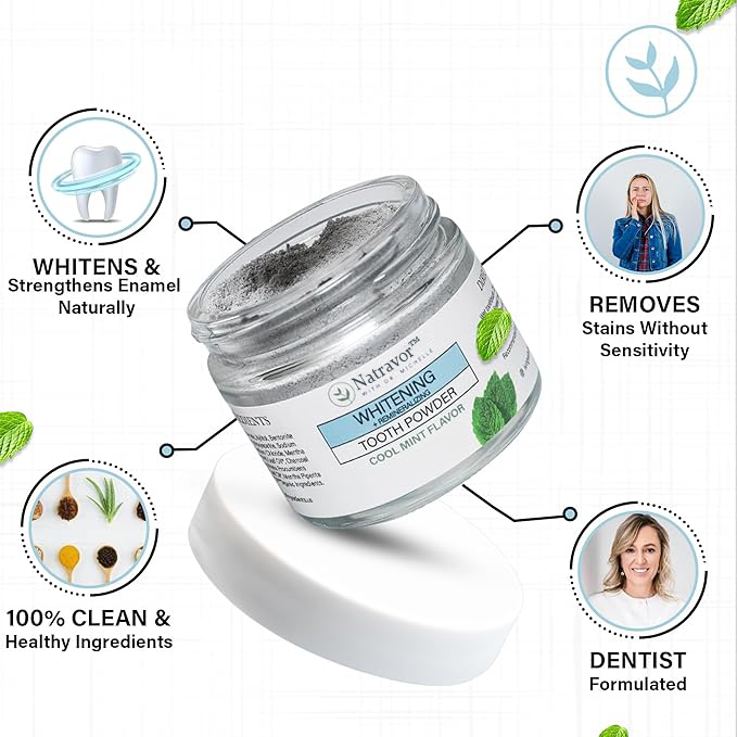 Natravor™Remineralizing & Whitening Tooth Powder Cool Mint
