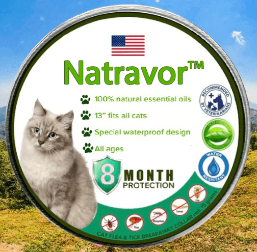 Natravor™- Natural Anti-Flea, Tick, & Mosquito Collar (Safest 8+ Months Protection)