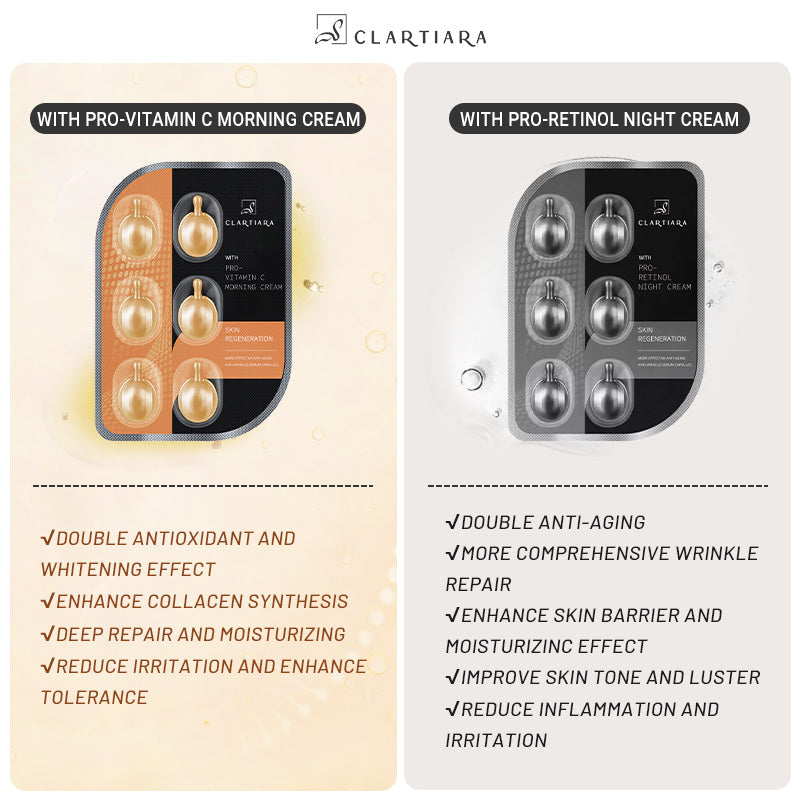 🔥 Clartiara 💰 Morning C & Evening A Placenta Capsules 💊 | Brighten & Revitalize!
