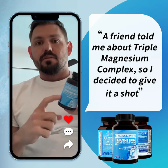 π₯ Hot TT Deal, Lowest Price Online, Limited-Time Discount β³ | Triple Magnesium Complex | 300mg Magnesium Glycinate, Malate, & Citrate for Muscles πͺ, Nerves π§ , & Energy β‘