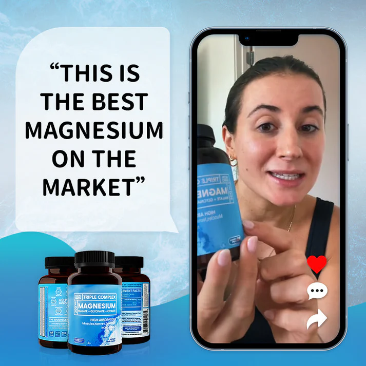 π₯ Hot TT Deal, Lowest Price Online, Limited-Time Discount β³ | Triple Magnesium Complex | 300mg Magnesium Glycinate, Malate, & Citrate for Muscles πͺ, Nerves π§ , & Energy β‘