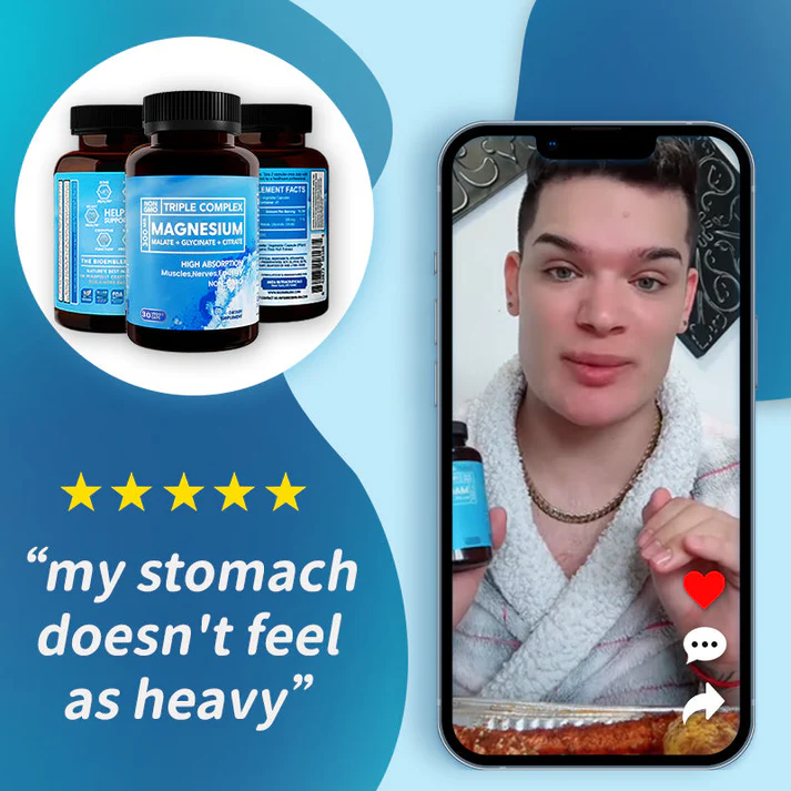 π₯ Hot TT Deal, Lowest Price Online, Limited-Time Discount β³ | Triple Magnesium Complex | 300mg Magnesium Glycinate, Malate, & Citrate for Muscles πͺ, Nerves π§ , & Energy β‘