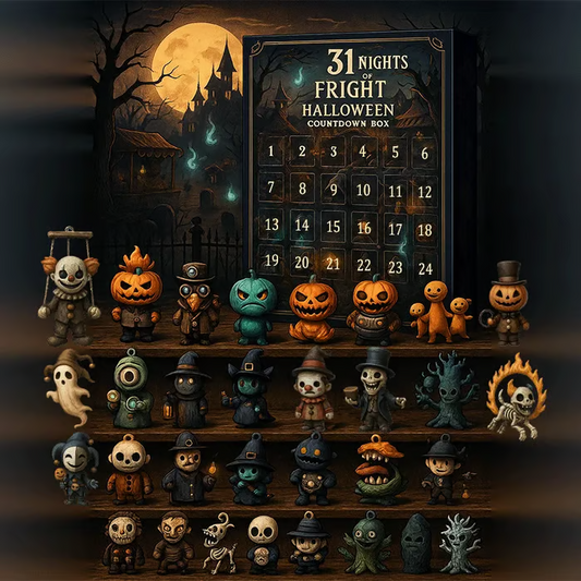 🔥LAST DAY 49% OFF - 🎃31 Nights of Fright – Halloween Countdown Box with Figurines