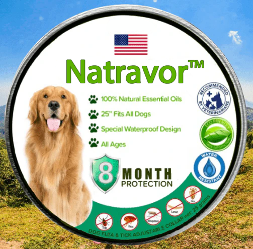 Natravor™- Natural Anti-Flea, Tick, & Mosquito Collar (Safest 8+ Months Protection)