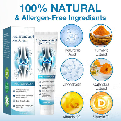 Healthylabcu® Hyaluronic Acid Joint Repair Cream-Experience Soothing Relief and Enhanced Mobility!