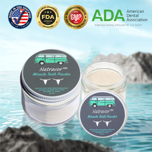 Natravor™Miracle Tooth Powder🦷Obtain American Dental Association (ADA) Certification (Treats periodontitis and mouth ulcers, prevents tooth loss, and repairs gum recession）