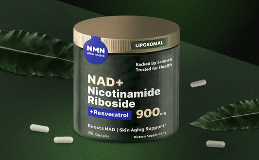 Suplemento de NAD de alta pureza (ribosida de nicotinamida liposomal, resveratrol, quercetina) para combatir el envejecimiento, generar energía y concentrarse