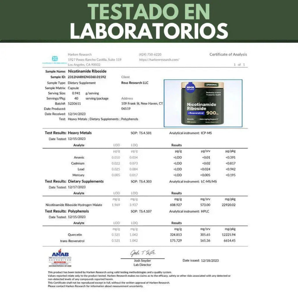 🔥High Purity  Supplement🔥|Liposomal Nicotinamide Riboside, Resveratrol, Quercetin for Anti-Aging, Energy, and Focus